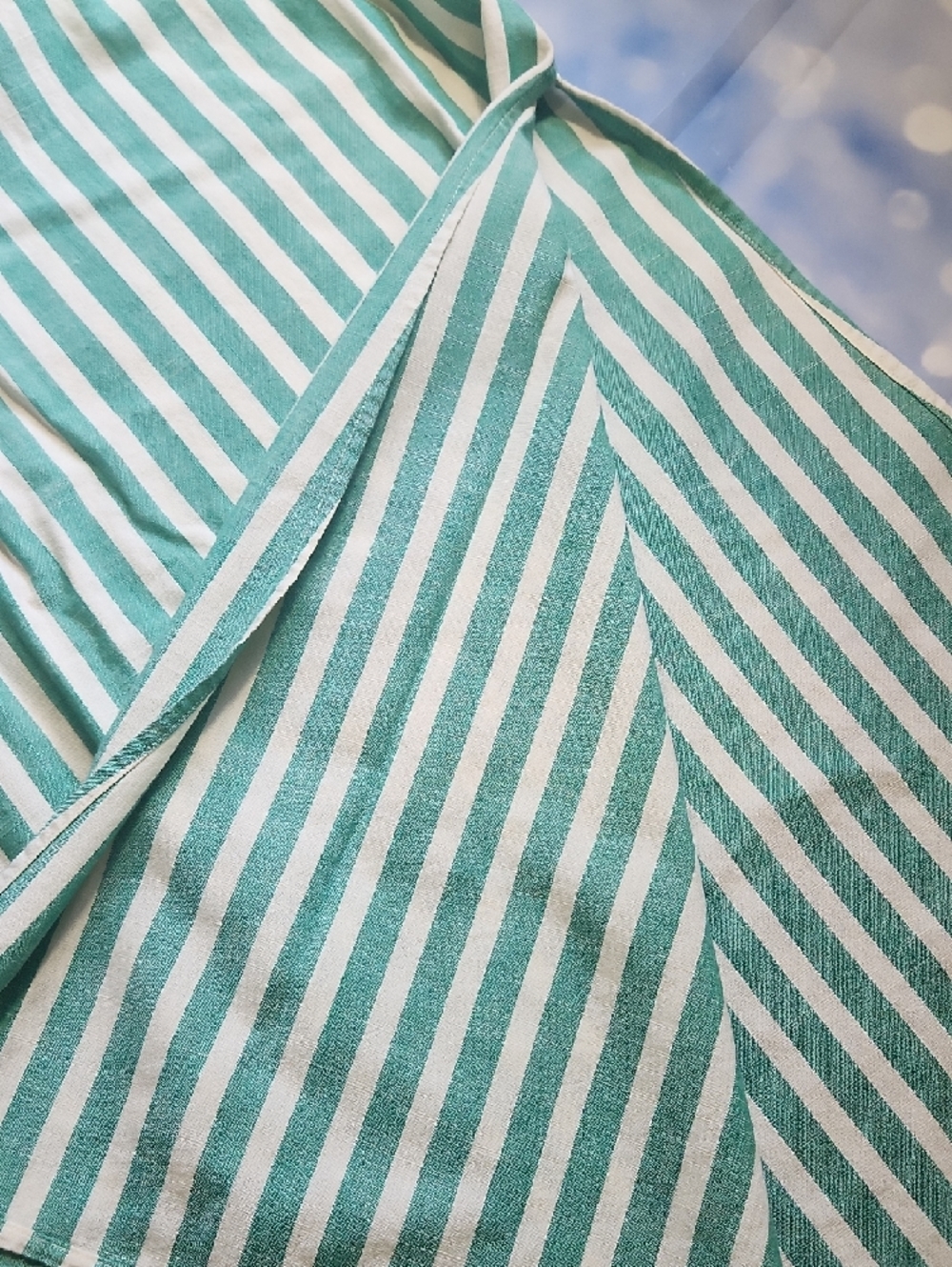 Green and White Striped Maxi Dress - Picture 7 of 11